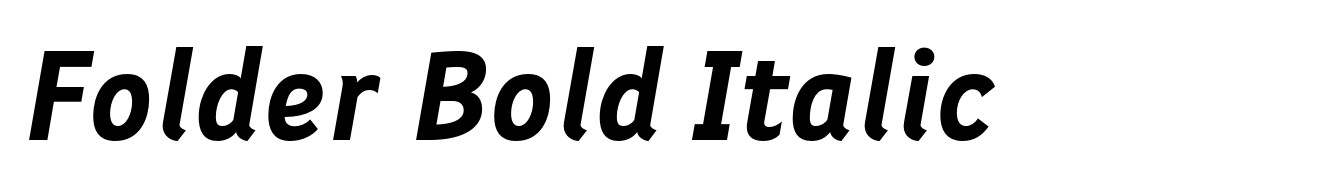 Folder Bold Italic